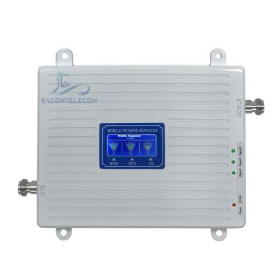 China IP40 300M2 900 1800 2100mhz Triple Network Signal Booster for sale
