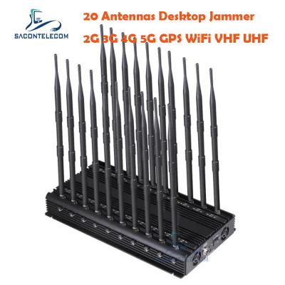 China Cooling Fans WiFi Signal Jammer 2.4Ghz 5.2Ghz 5.8Ghz 52w For Museums Galleries for sale