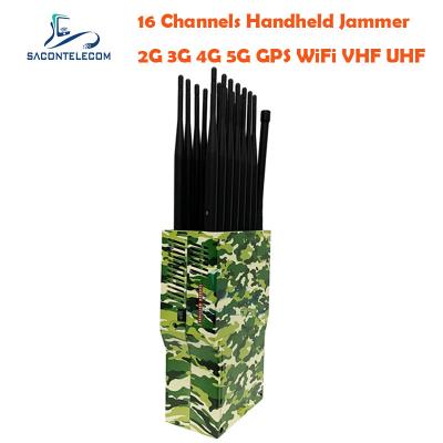 China GPS WiFi Portable Signal Jammer 21w DC12V Car Charger 30m GSM CDMA for sale