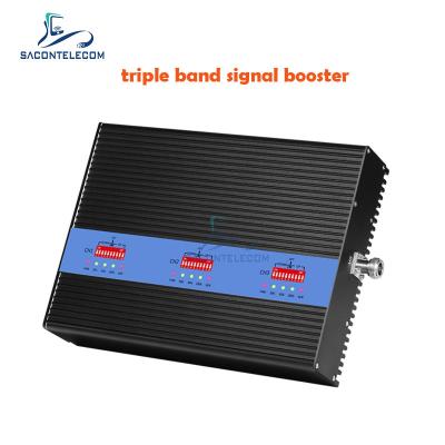 China GSM DCS Mobile Phone Signal Booster 2100 Triple Band Repeater IP40 AC110V for sale