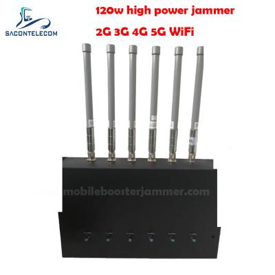 China 180w 6 Channels Indoor Signal Jammer 2G 3G 4G 5G GSM CDMA for sale