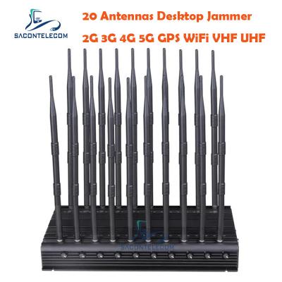 China GSM LORA Mobile Phone Signal Jammer 960MHZ 52 Watts Desktop for sale