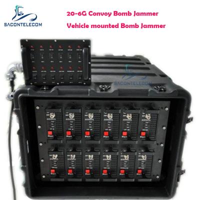 China Vehicle Military Convoy Bomb Jammer 20-6G 11 Bands 550w Roof Mounted for sale