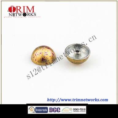 China Alloy rivet 18.1MM brass with Residual point hemispherical fashion metal button for sale