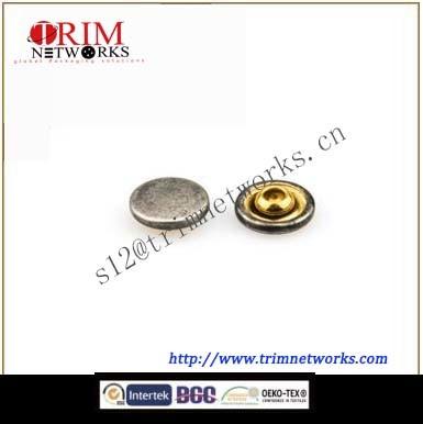 China Brass rivet 9.5MM HVB Anti Nickle Micro convex round fashion metal button for sale