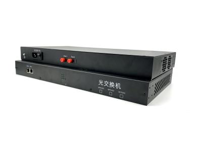 China 2 Port 10/100M Industrial Ethernet Media Converter DIN Rail Mounting AC 220V Input for sale
