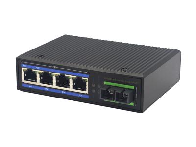 China Interruptor industrial portuario de Ethernet del 10BaseT PoE de IP40 MSE1104P 4 en venta
