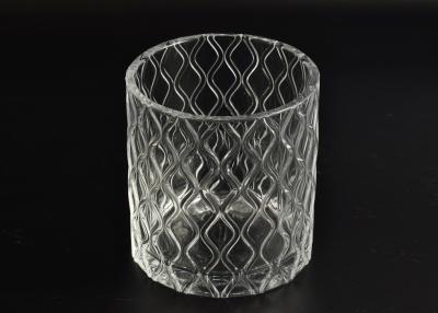 China Pillar Cut Glass Candle Holders Decorative Glassware Customizable for sale