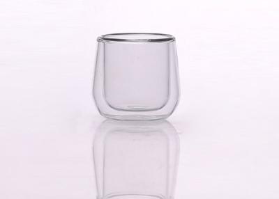 China 55ml Double Wall Borosilicate Glass Pyrex Glassware Heat Resisting for sale