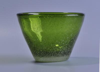 China Castiçais votivas de vidro claros feitos à mão home de Deco forma de tratamento especial de V à venda