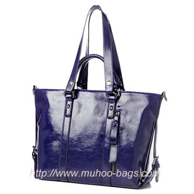 China Fashion blue PU women shoulder messenger handbag for shopping for sale
