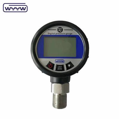 China 0.1% 0.2% High Precision Digital Pressure Gauge Stainless Steel With Rubber Cover for sale