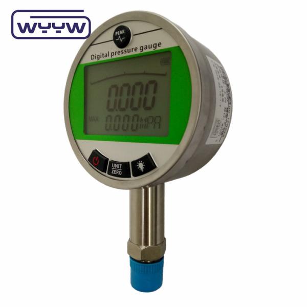 Quality 5 Digit Digital Pressure Gauge 100mm High Accuracy With LCD Battery for sale