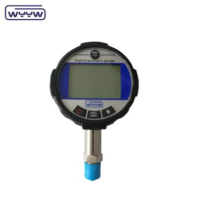 China Manômetro digital de pressão de ensaio de precisão de 100 mm com cobertura protetora de borracha à venda