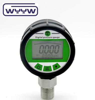China Manômetro de manômetro de pressão digital de 65 mm, 80 mm e 100 mm com cobertura de bota de borracha à venda