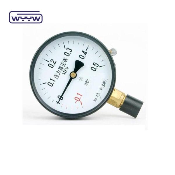 Quality Bottom Mount Vacuum Pressure Gauge 100mm With Black Steel Case for sale