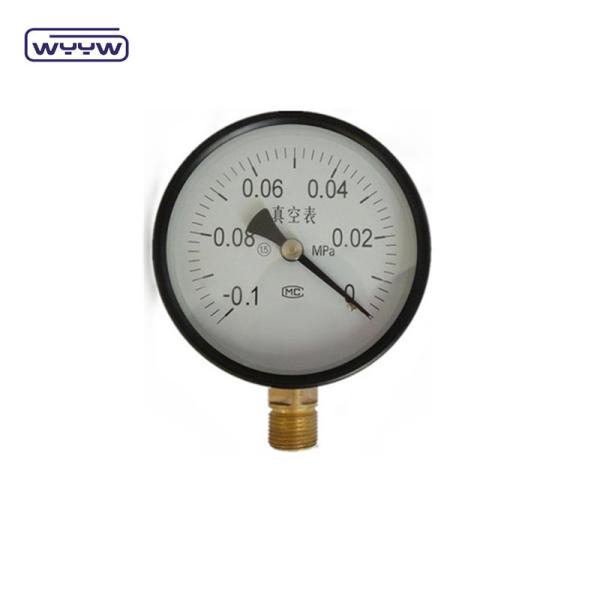 Quality Bottom Mount Vacuum Pressure Gauge 100mm With Black Steel Case for sale