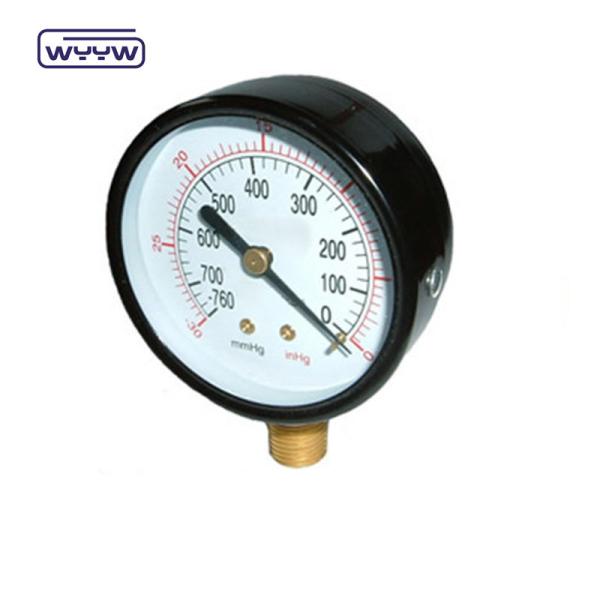 Quality Bottom Mount Negative Pressure Meter 2.5" Industrial Vacuum Gauge for sale