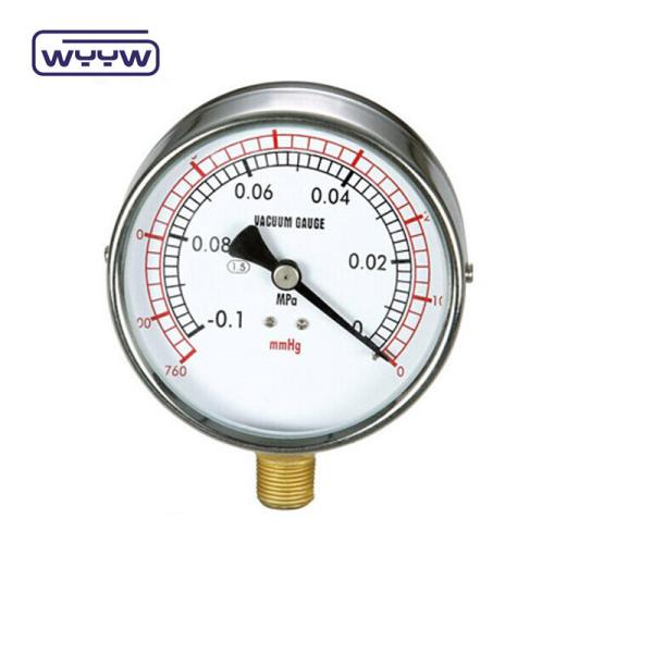 Quality Bottom Mount Negative Pressure Meter 2.5" Industrial Vacuum Gauge for sale