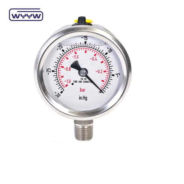 Quality Bottom Mount Negative Pressure Meter 2.5" Industrial Vacuum Gauge for sale