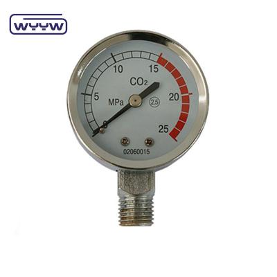 China Commercial pressure meter pressure regulator use natural gas 50mm manometer supplier co2 pressure gauge for sale