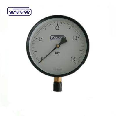 China bottom bourdon tube type 150mm accurate air pressure gauge for sale