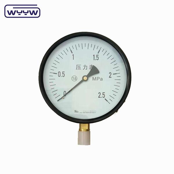 Quality bottom bourdon tube type 150mm accurate air pressure gauge for sale