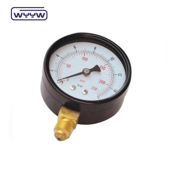 Quality Black Steel Economy Pressure Gauge Dural Scale 50mm Air Pressure Gauge Meter for sale