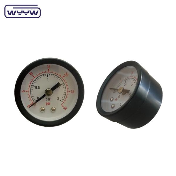Quality 40mm Axial Bar Psi Air Pump Pressure Gauge Manometer Back Mount for sale