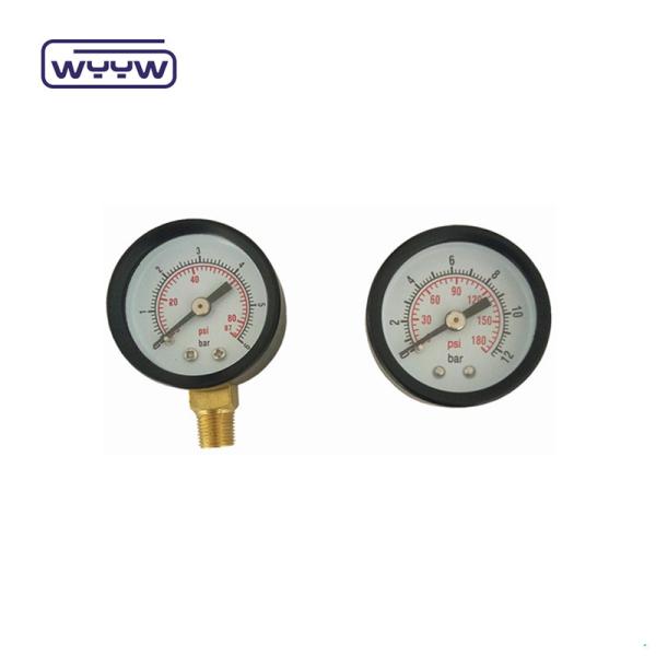 Quality Bottom 40mm 1.5' Argon Gas Pressure Gauge Plastic Material for sale