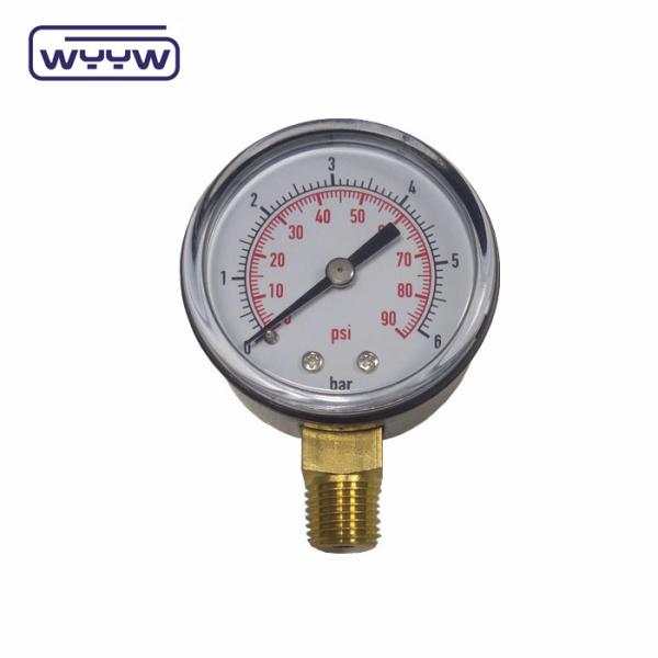 Quality 2" Economy Pressure Gauge Bottom Mount Argon Pressure Gauge for sale