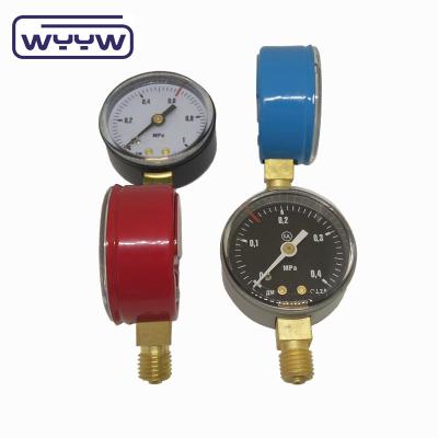 China Natural Gas Pressure Gauge Manometer 50mm Color Pressure Gauge for sale