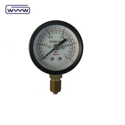China Normal Air Dual Scale Economy Pressure Gauge Black Steel Material for sale