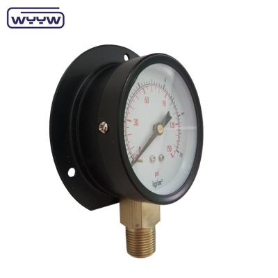 China 75mm Flange Type Economy Pressure Gauge Kg And Psi Bottom Mount for sale