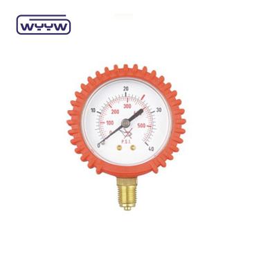 China 60mm Economy Pressure Gauge Manufacturer With Rubber Protective Cover for sale