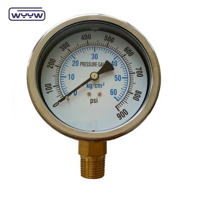 China 100mm 1.6% 1% accuracy Pump Pressure Gauge,Differential Pressure Gauge For Filters, Pressure Gauge for sale