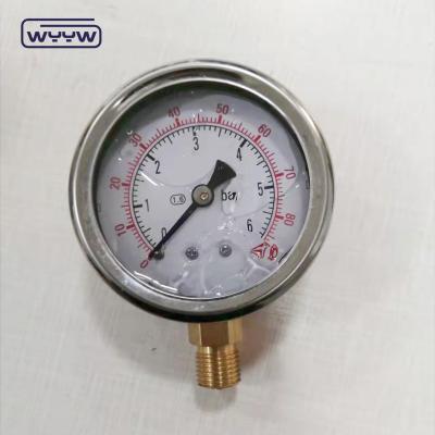 China Anti-Corrosion 0-16 Bar 6 Bar 10Bar Pressure Gauge Manometer With Glycerin for sale