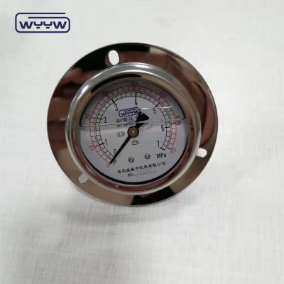 China 2.5 inch panel connection flange type 100bar psi Diesel engine part China mine pressure gauge for sale
