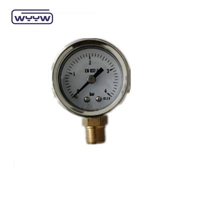 China SS Case Gas Test Pressure Gauge 40mm Dial Size Back Mount for sale
