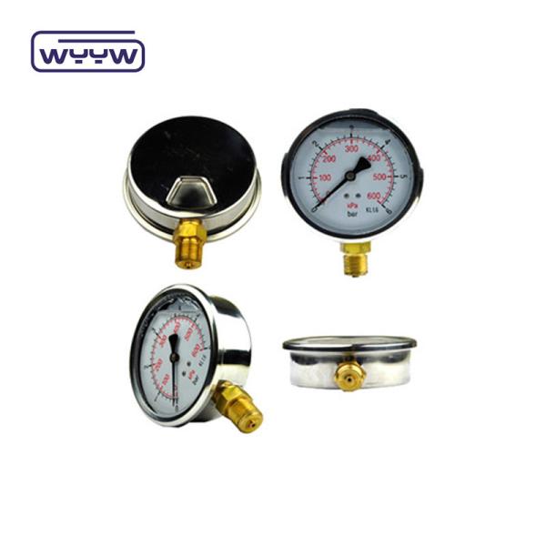 Quality Hydraulic Industrial Pressure Gauge Manometer 60mm for glycerin for sale