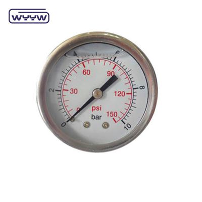 China Manómetro de presión axial de la bomba de aceite industrial Tamaño del dial de 60 mm en venta