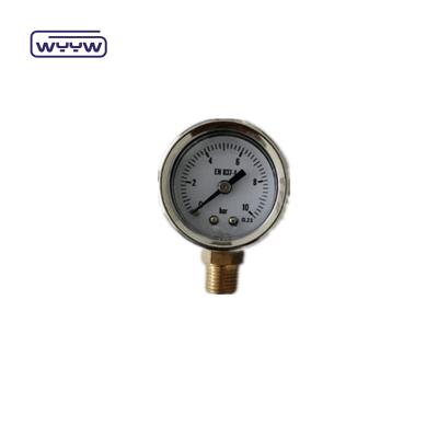 China 40 mm Manómetro vertical Medidor de presión del aceite hidráulico Montado trasero en venta