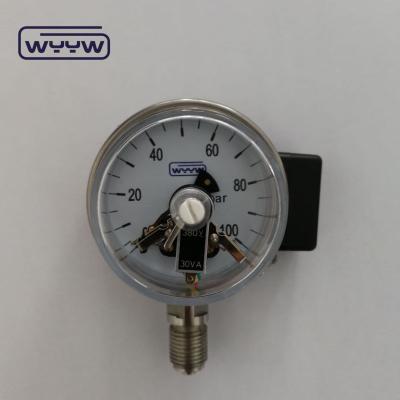 China high quality factory directly supply 60mm stainless steel electric contact contractor's pressure gauge for sale