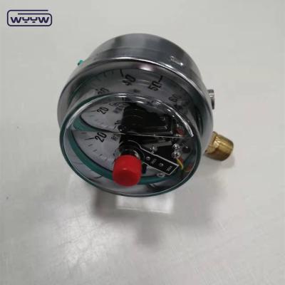 China 60MPa Silicone Filled 380V Electric Contact Pressure Gauge Shock Resistant for sale