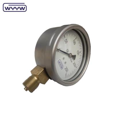 China China factory capsule pressure gauge 100mm mbar ss case brass connection 1/2