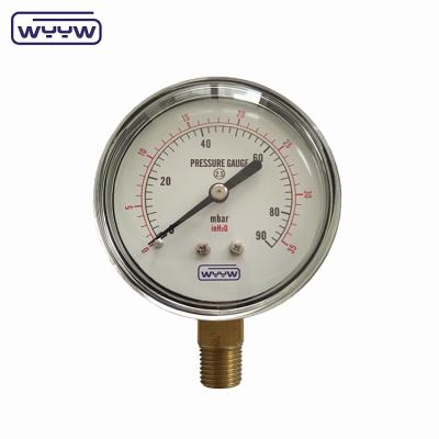 China 63mm kpa 90mbar low pressure meter en venta