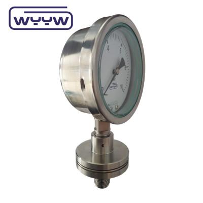 China 100mm DN20 PN40 Flange Type Pressure Gauge SS316 Stainless Steel for sale