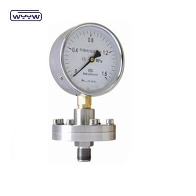 China Tri Clamp Membrane Pressure Gauge Stainless Steel Case 100mm for sale