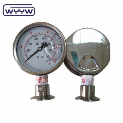 Chine 100 mm type de joint de diaphragme manomètre de pression industriel lourd à vendre