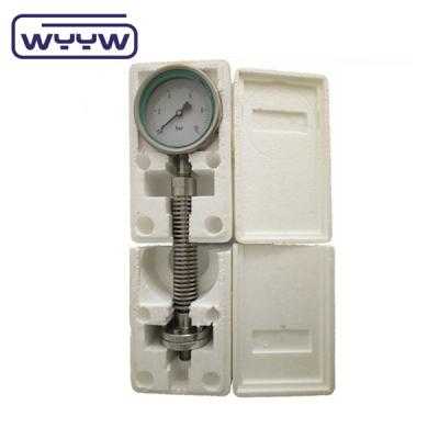 China ISO9001 Manômetro de pressão de alta temperatura 100 mm Tipo de vedação do diafragma à venda